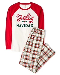 Adult Matching Family Feliz Navidad Cotton Pajamas