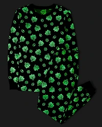 Adult Matching Family Glow Hanukkah Cotton Pajamas