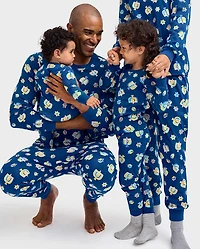 Adult Matching Family Glow Hanukkah Cotton Pajamas