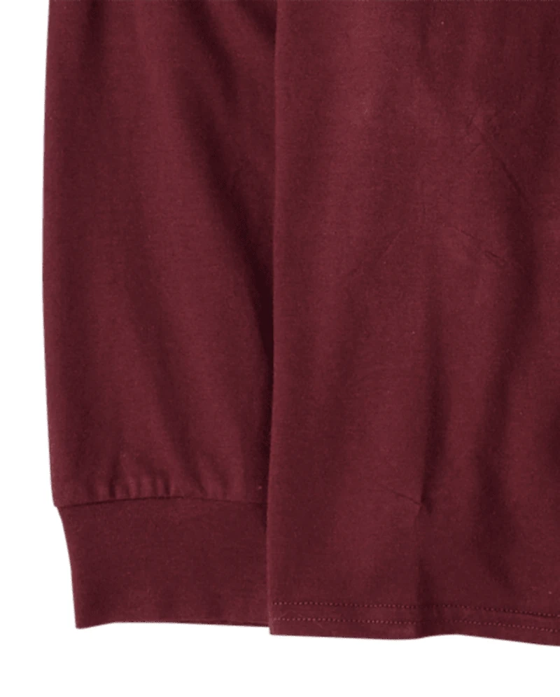 Pyjamas Henley en coton assortis pour hommes et femmes, motif chien, les fêtes de famille