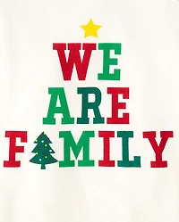 Pyjamas en coton ajustés pour enfants, assortis à la famille « We Are Family »