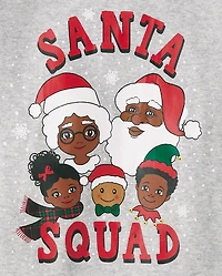 Kids Matching Family Santa Squad Snug Fit Cotton Pajamas