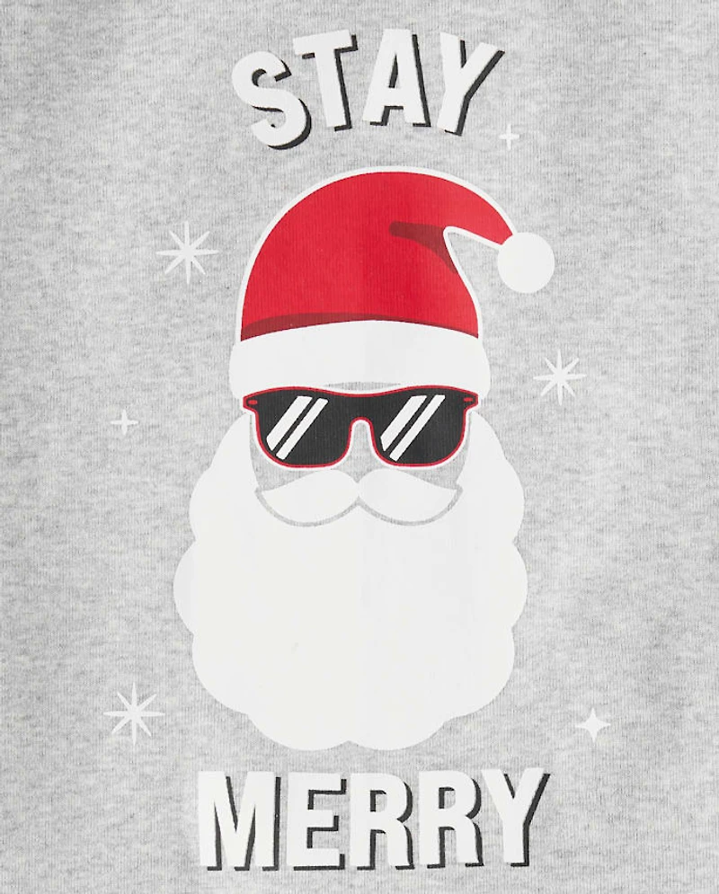 Kids Matching Family Glow Stay Merry Snug Fit Cotton Pajamas