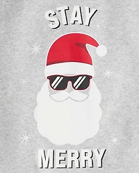 Kids Matching Family Glow Stay Merry Snug Fit Cotton Pajamas