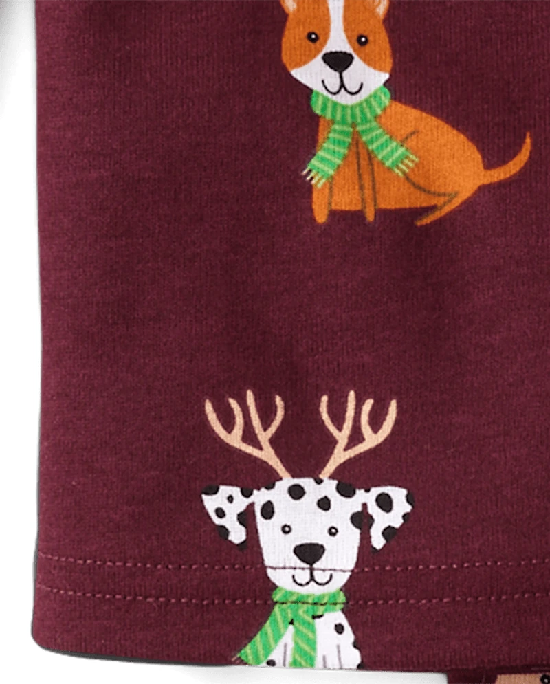 Baby And Toddler Matching Family Holiday Dog Snug Fit Cotton Pajamas