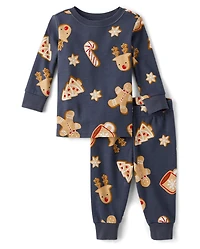 Baby And Toddler Matching Family Gingerbread Snug Fit Cotton Pajamas