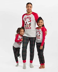 Baby And Toddler Matching Family Santa Squad Snug Fit Cotton Pajamas