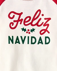 Baby And Toddler Matching Family Feliz Navidad Snug Fit Cotton Pajamas