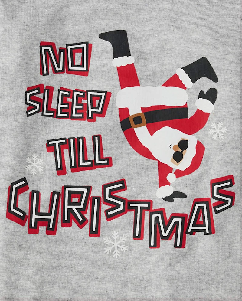 Pyjama en coton ajusté pour enfants avec le Père Noël lumineux qui danse