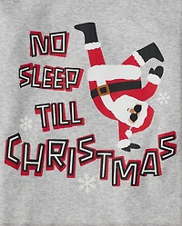 Pyjama en coton ajusté pour enfants avec le Père Noël lumineux qui danse