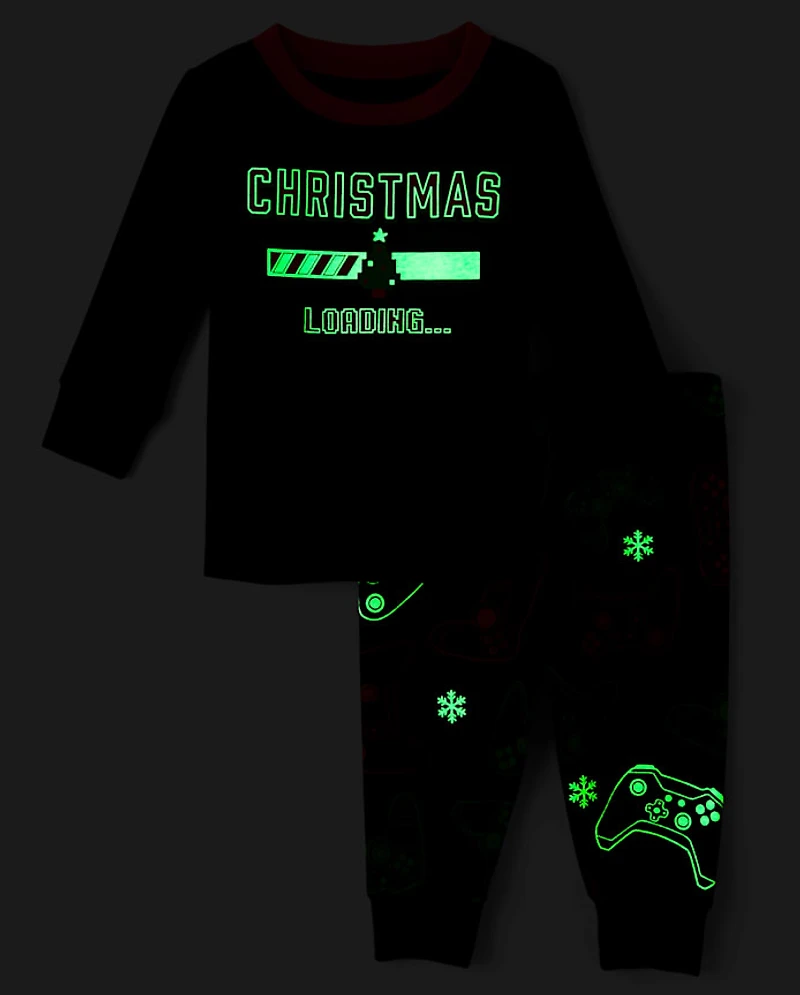 Pyjama de Noël ajusté en coton pour bébé et tout-petit