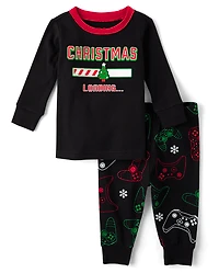 Pyjama de Noël ajusté en coton pour bébé et tout-petit