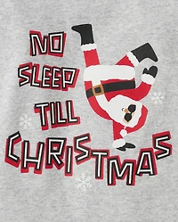 Pyjama en coton ajusté pour bébé et tout-petit avec le Père Noël lumineux qui danse