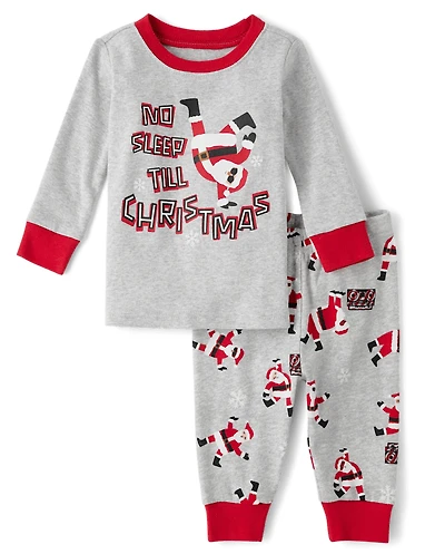 Baby And Toddler Glow Santa Dancing Snug Fit Cotton Pajamas