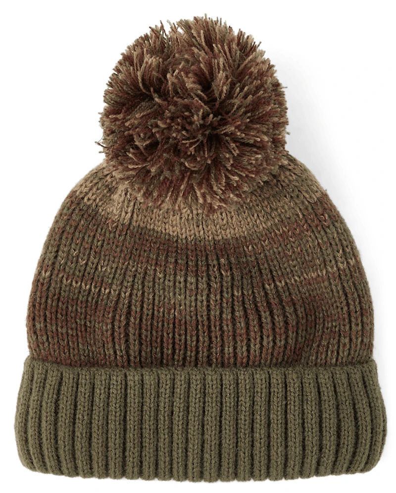 Boys Ombre Pom Beanie