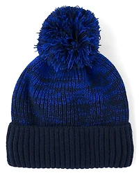 Boys Ombre Pom Beanie