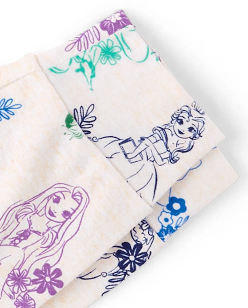 Girls Disney™ Princess Floral Snug Fit Cotton Pajamas