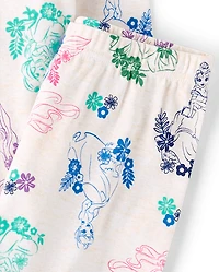 Girls Disney™ Princess Floral Snug Fit Cotton Pajamas