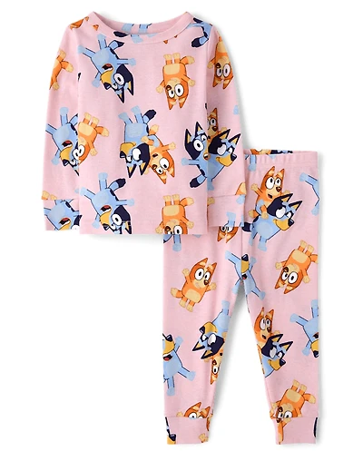 Baby And Toddler Girls Bluey™ Snug Fit Cotton Pajamas