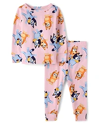 Baby And Toddler Girls Bluey™ Snug Fit Cotton  Pajamas