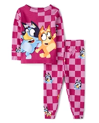 Baby And Toddler Girls Bluey™ Snug Fit Cotton Pajamas