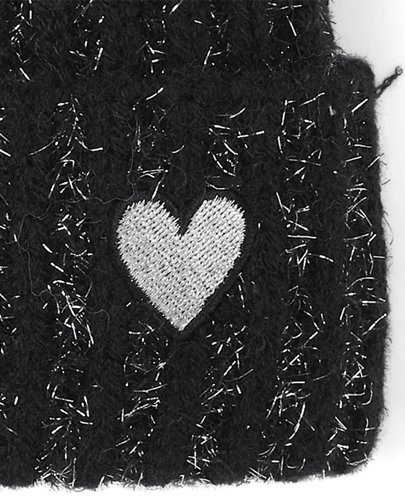 Bonnet à pompon Shimmer Icon pour filles