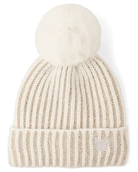 Girls Shimmer Icon Pom Beanie