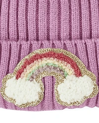 Toddler Girls Chenille Patch Pom Beanie