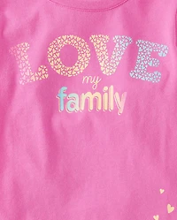 Baby And Toddler Girls Family Graphic Tee 3-Pack