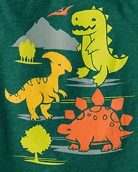Baby And Toddler Boys Dinos Trucks Graphic Tee 4-Pack