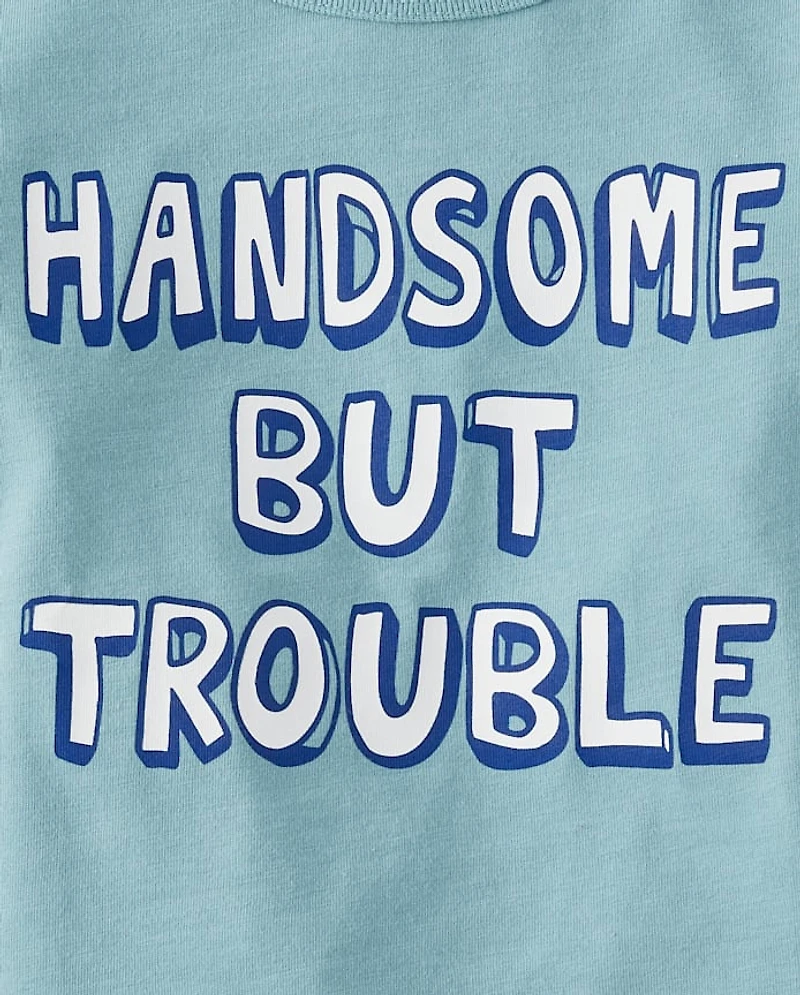 Baby And Toddler Boys Handsome But Trouble Graphic Tee