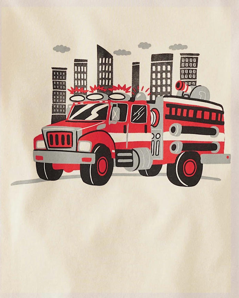 Baby And Toddler Boys Firetruck Graphic Tee