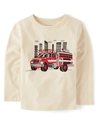 Baby And Toddler Boys Firetruck Graphic Tee