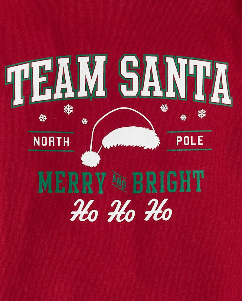 Baby And Toddler Matching Family Team Santa Graphic Tee
