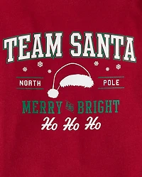 Baby And Toddler Matching Family Team Santa Graphic Tee