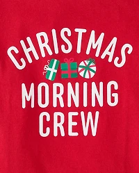 Baby And Toddler Matching Family Christmas Morning Crew Graphic Tee