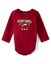 Baby Matching Family Team Santa Graphic Bodysuit