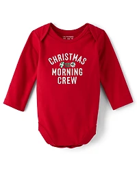 Baby Christmas Matching Family  Morning Crew Graphic Bodysuit