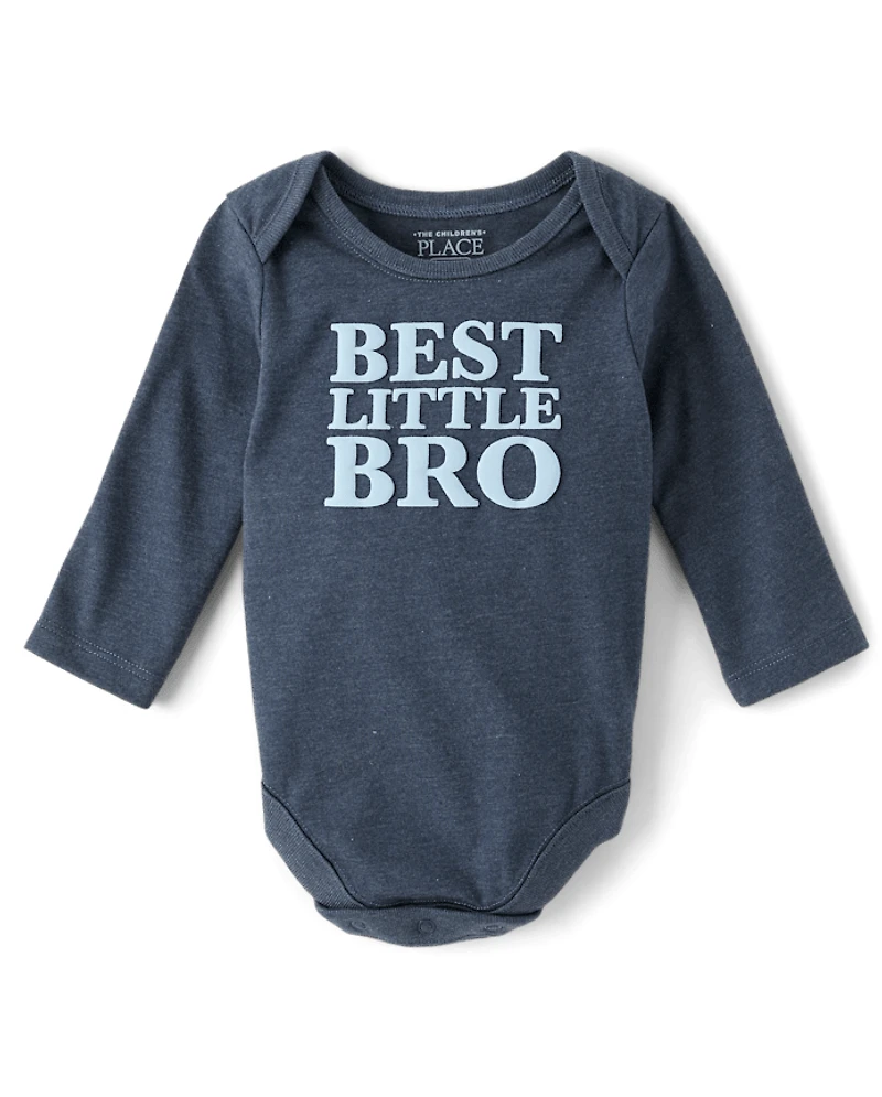 Baby Best Little Bro Graphic Bodysuit