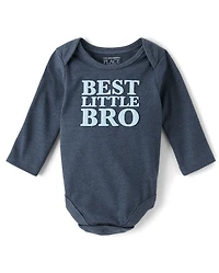Baby Best Little Bro Graphic Bodysuit
