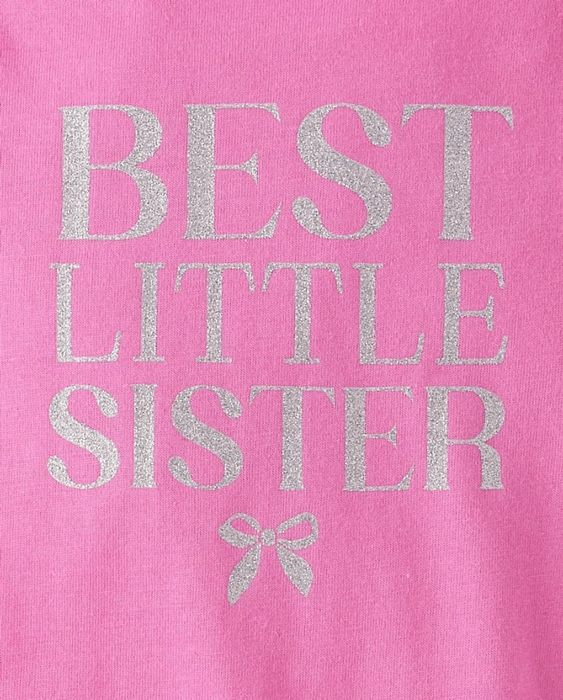 Baby Best Little Sister Graphic Bodysuit