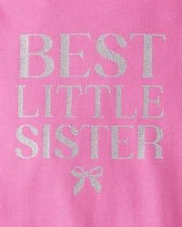 Baby Best Little Sister Graphic Bodysuit