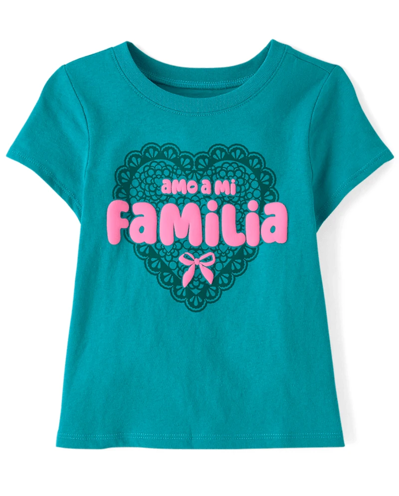 Baby And Toddler Girls Amo A Mi Familia Graphic Tee