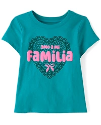 Baby And Toddler Girls Amo A Mi Familia Graphic Tee