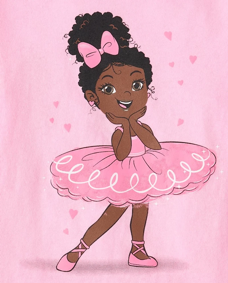 Baby And Toddler Girls Ballerina Graphic Tee