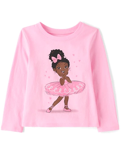 Baby And Toddler Girls Ballerina Graphic Tee