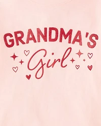 Baby And Toddler Girls Grandma's Girl Graphic Tee