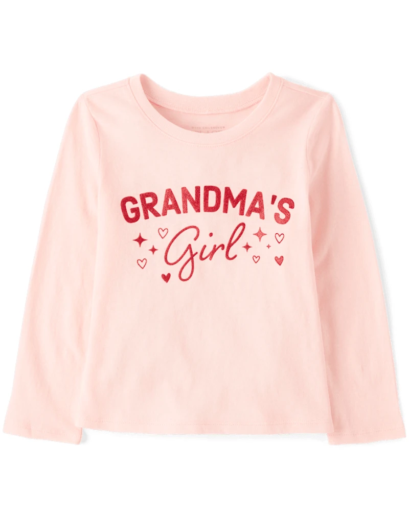 Baby And Toddler Girls Grandma's Girl Graphic Tee