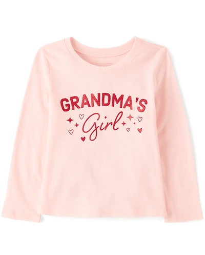 Baby And Toddler Girls Grandma's Girl Graphic Tee
