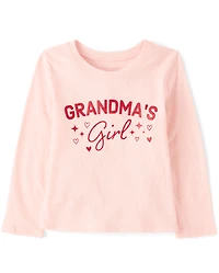 Baby And Toddler Girls Grandma's Girl Graphic Tee